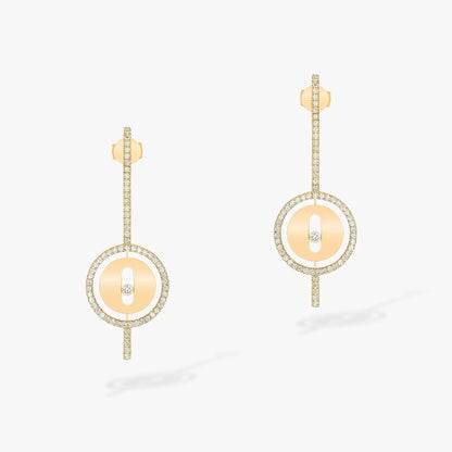 [⭐Miroze]Demo MOVE ARROW PINK GOLD DIAMOND EARRINGS