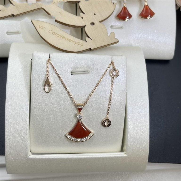 [⭐Veya]DREAM NECKLACE CARNELIAN DIAMOND
