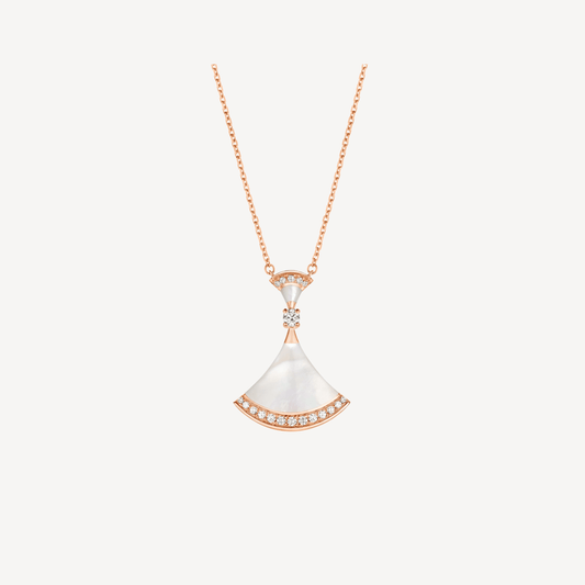 [⭐Miroze]DREAM NECKLACE MOP PINK GOLD DIAMOND