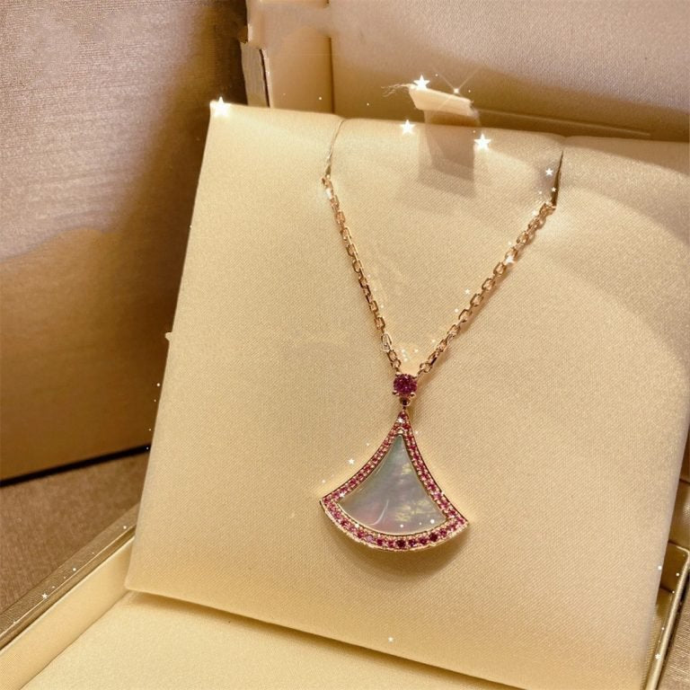 [⭐Miroze]DREAM NECKLACE MOP DIAMOND PINK