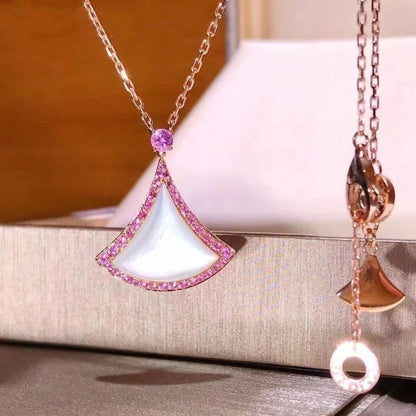 [⭐Miroze]DREAM NECKLACE MOP DIAMOND PINK