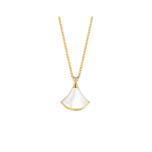 [⭐Miroze]DREAM NECKLACE WHITE MOP GOLD 1 DIAMOND