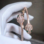 [⭐Veya]SERPENTI BRACELET PINK GOLD MALACHITE DIAMOND DOUBLE SNAKE