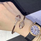 [⭐Veya]SERPENTI BRACELET PINK GOLD DIAMOND DOUBLE SNAKE