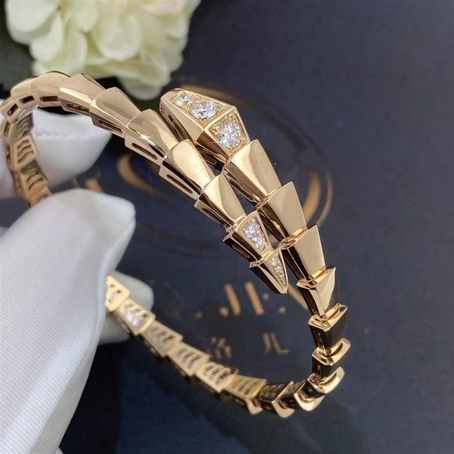 [⭐Veya]SERPENTI BRACELET DIAMONDS PINK GOLD