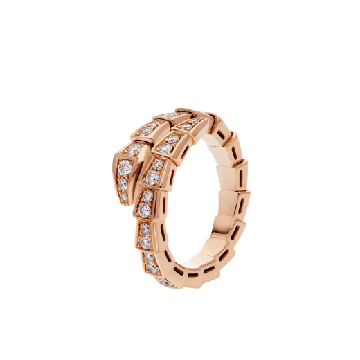 [⭐Miroze]SERPENTI RING PINK GOLD DIAMOND PAVED 4MM