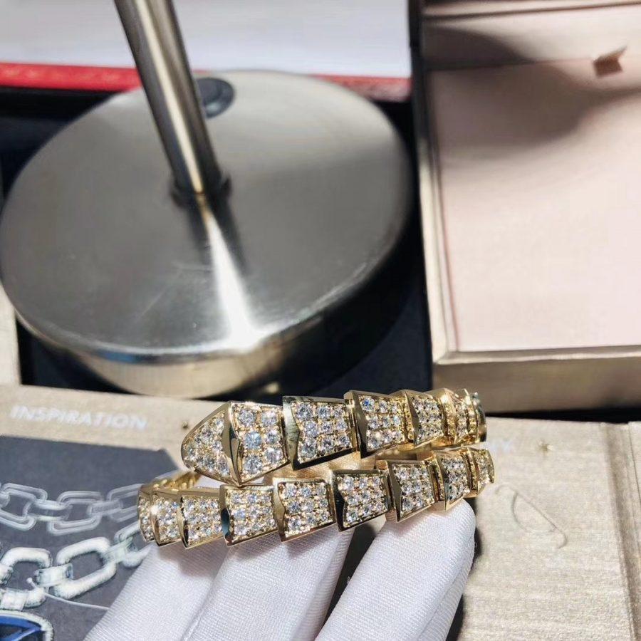 [⭐Veya]SERPENTI BRACELET 8MM GOLD DIAMOND