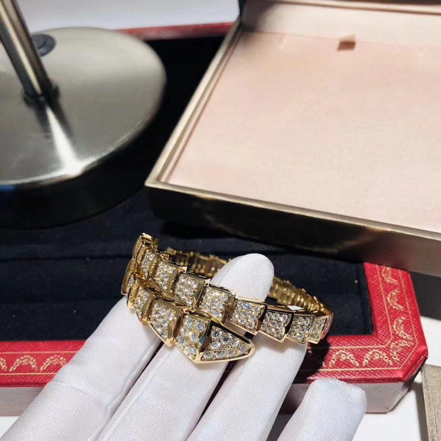 [⭐Veya]SERPENTI BRACELET 8MM GOLD DIAMOND