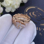 [⭐Veya]SERPENTI RING PINK GOLD DIAMOND