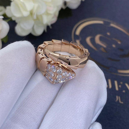 [⭐Miroze]SERPENTI RING PINK GOLD DIAMOND