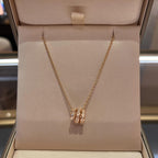 [⭐Veya]SERPENTI PINK GOLD NECKLACE DOUBLE RING DIAMOND