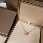 [⭐Veya]SERPENTI PINK GOLD NECKLACE DOUBLE RING DIAMOND