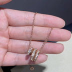 [⭐Veya]SERPENTI PINK GOLD NECKLACE DOUBLE RING DIAMOND