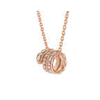 [⭐Veya]SERPENTI PINK GOLD NECKLACE DOUBLE RING DIAMOND