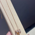 [⭐Veya]SERPENTI PINK GOLD NECKLACE DOUBLE RING DIAMOND