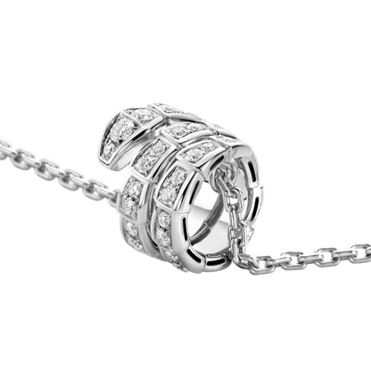 [⭐Miroze]SERPENTI  NECKLACE DOUBLE RING DIAMOND