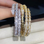 [⭐Veya]SERPENTI BRACELET GOLD DIAMOND DOUBLE ROW
