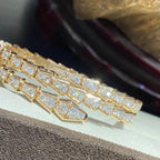 [⭐Veya]SERPENTI BRACELET GOLD DIAMOND DOUBLE ROW