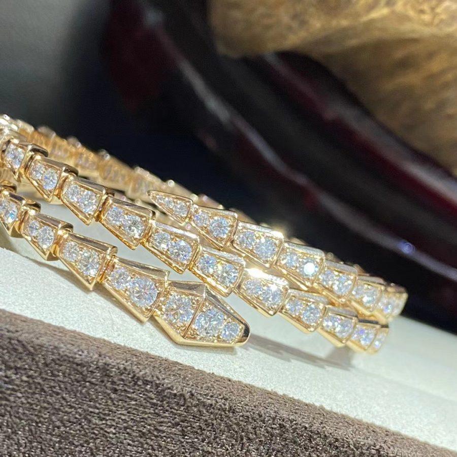 [⭐Miroze]SERPENTI BRACELET GOLD DIAMOND DOUBLE ROW