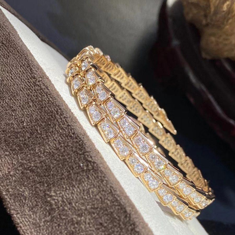 [⭐Veya]SERPENTI BRACELET GOLD DIAMOND DOUBLE ROW