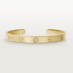 ⭐Miroze LOVE BRACELET 6.1MM 1 DIAMOND OPEN CUFF
