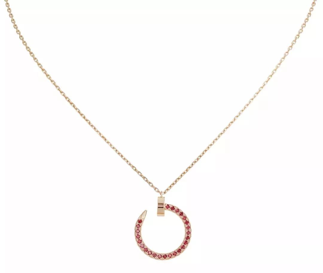 [⭐Miroze]ジュスト ネックレス ゴールド レッドダイヤモンド