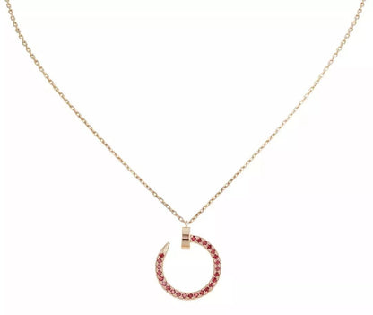 [⭐Miroze]ジュスト ネックレス ゴールド レッドダイヤモンド