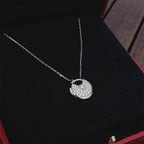 ⭐Miroze AMULETTE SILVER FULL DIAMOND NECKLACE