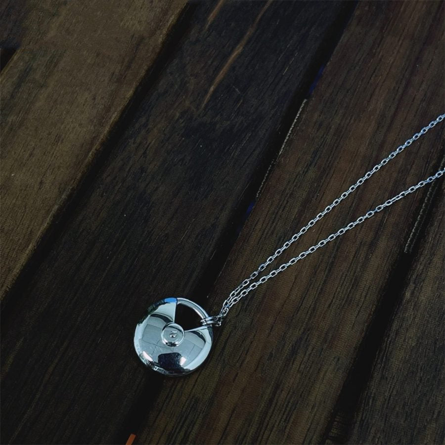 ⭐Miroze AMULETTE SILVER FULL DIAMOND NECKLACE
