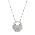 ⭐Miroze AMULETTE SILVER FULL DIAMOND NECKLACE