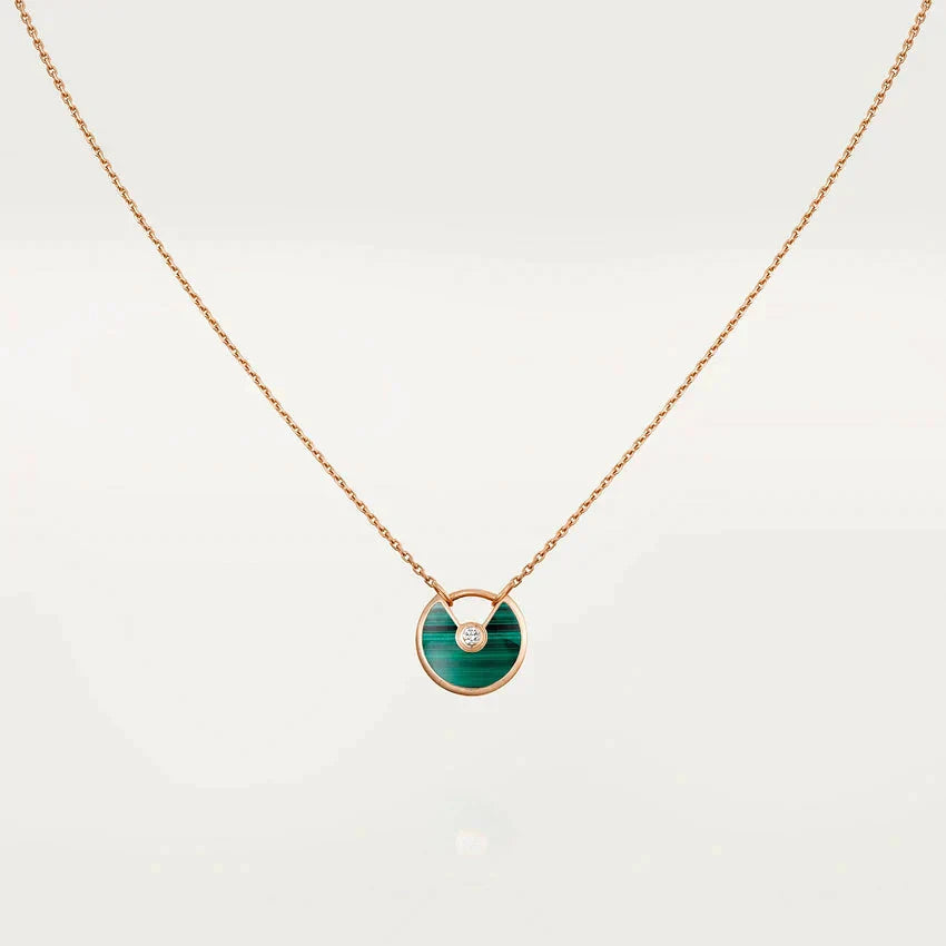 ⭐Miroze AMULETTE ROSE GOLD MALACHITE NECKLACE