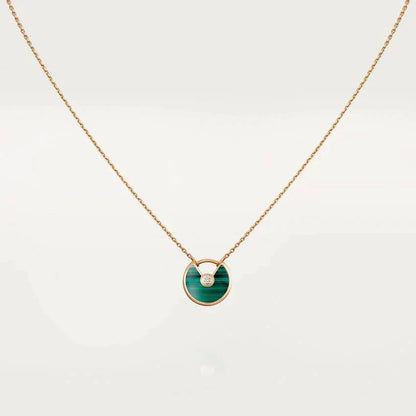 [⭐Miroze]AMULETTE ROSE GOLD MALACHITE NECKLACE