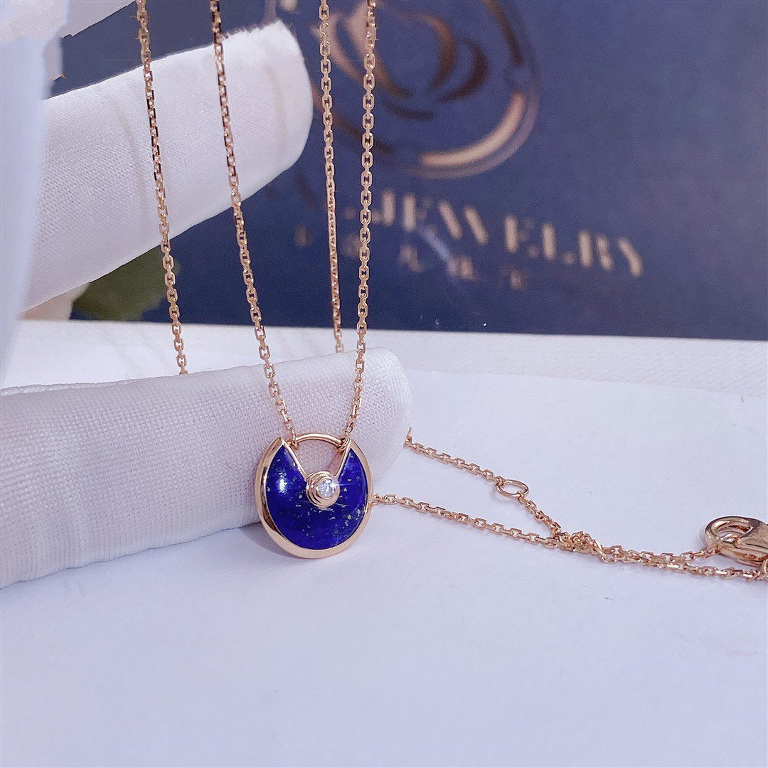 [⭐Miroze]AMULETTE ROSE GOLD AGATE NECKLACE