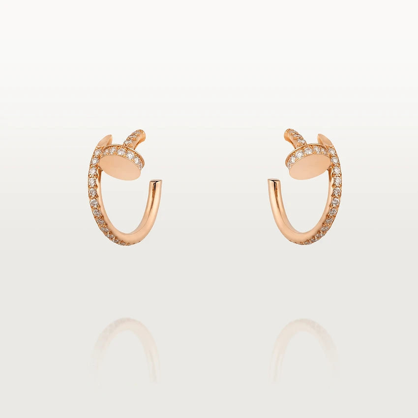 [⭐DORISW] JUSTE EARRINGS 12.75MM PINK GOLD DIAMOND