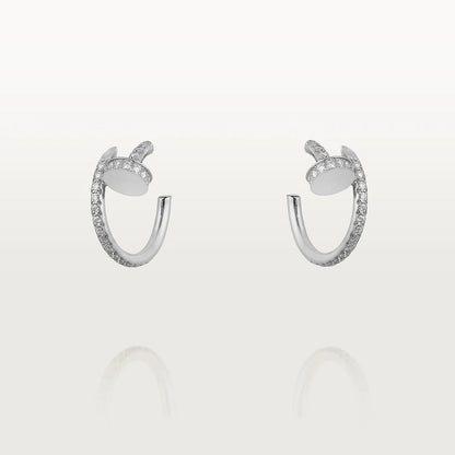 [⭐Miroze]JUSTE EARRINGS 12.75MM SILVER DIAMOND
