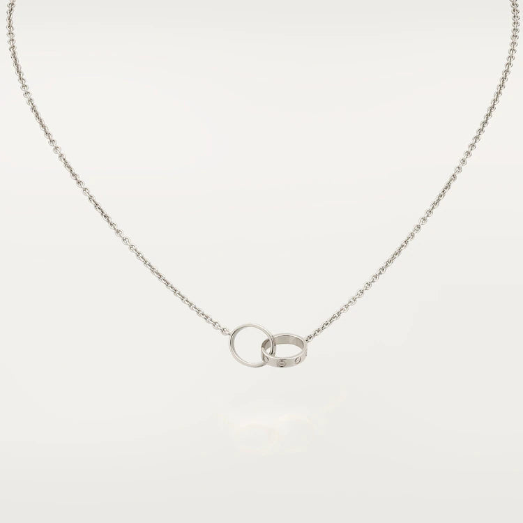 [⭐Miroze]LOVE NECKLACE PINK GOLD AND SILVER