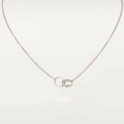 [⭐Miroze]LOVE NECKLACE PINK GOLD AND SILVER