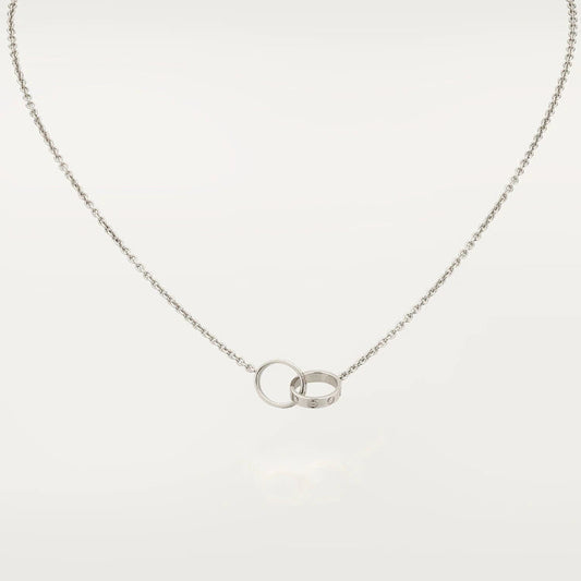 [⭐Miroze]LOVE NECKLACE PINK GOLD AND SILVER