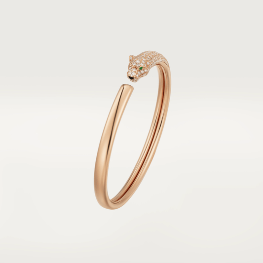 [⭐Miroze]PANTHERE ROSE GOLD DIAMOND OPEN BRACELET