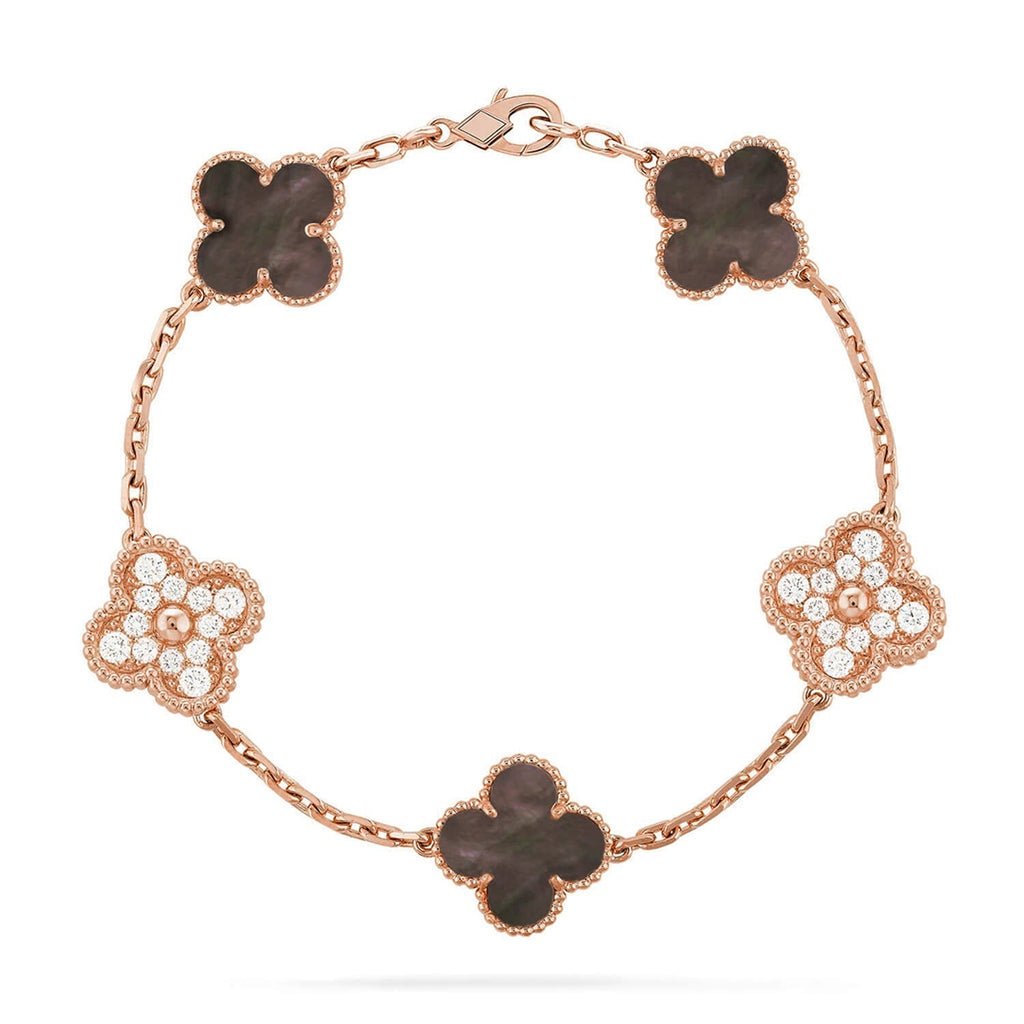 [⭐Miroze ]New CLOVER 5 MOTIF GRAY MOP BRACELET COLLECTION