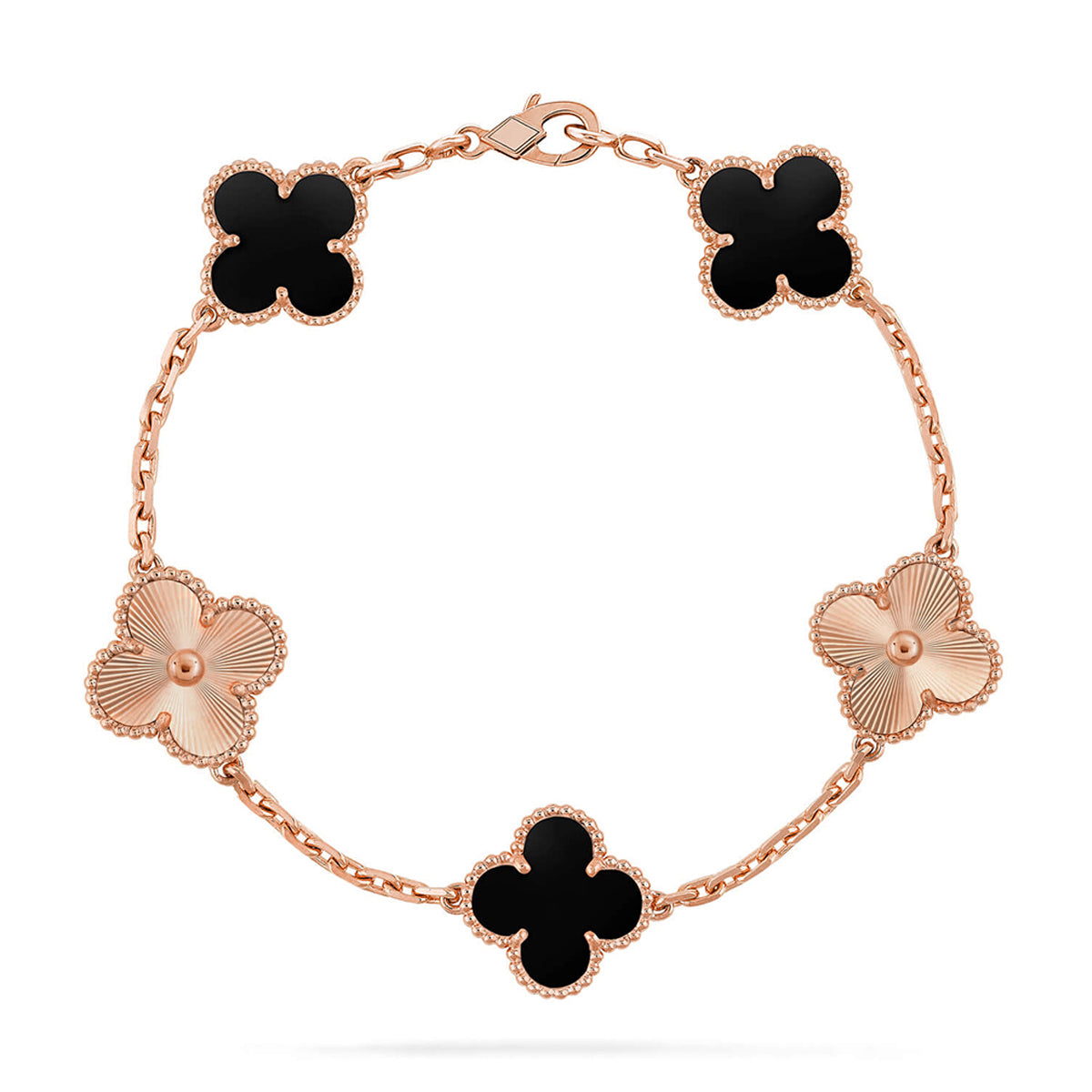 [⭐Miroze ]New CLOVER 5 MOTIF ONYXS BRACELET COLLECTION