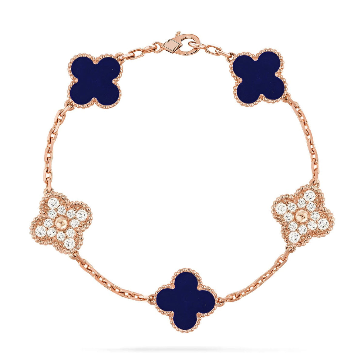 [⭐Miroze]CLOVER 5 MOTIF LAPIS LAZULI BRACELET COLLECTION
