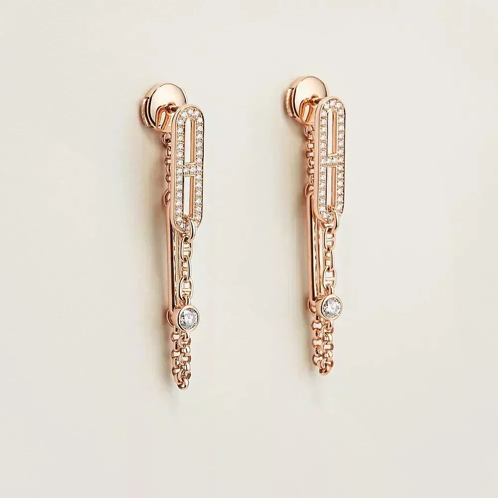 [⭐Miroze]CHAINE CHAOS DIAMOND DROP EARRINGS