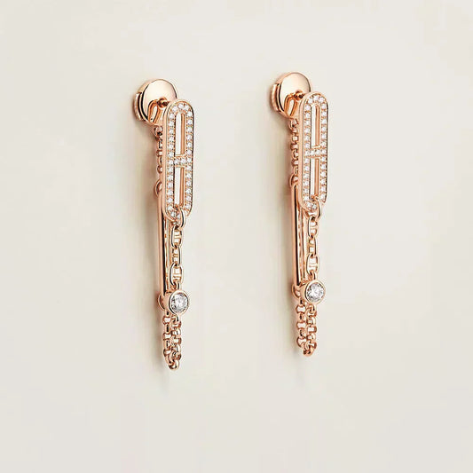 [⭐Miroze]CHAINE CHAOS DIAMOND DROP EARRINGS