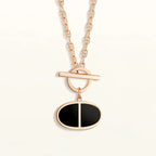 ⭐Miroze CHAINE VERSO BLACK CERAMIC NECKLACE