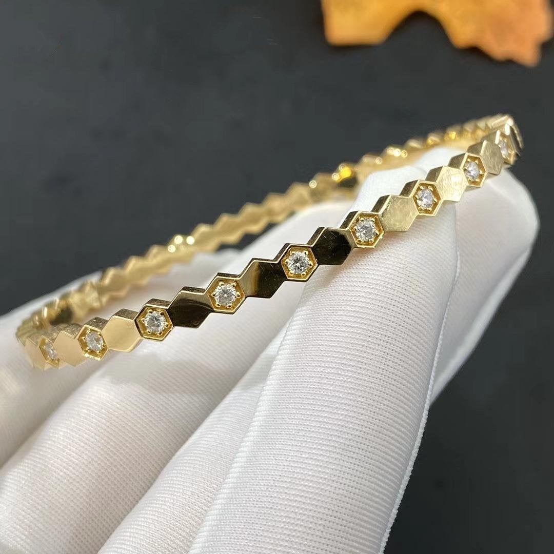 [⭐Miroze]BEE LOVE ゴールドダイヤモンドブレスレット