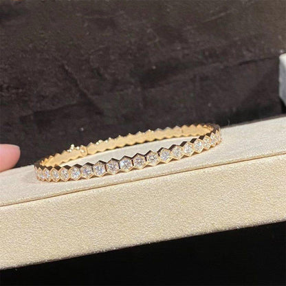 [⭐Miroze]BEE LOVE GOLD BRACELET FULL DIAMOND