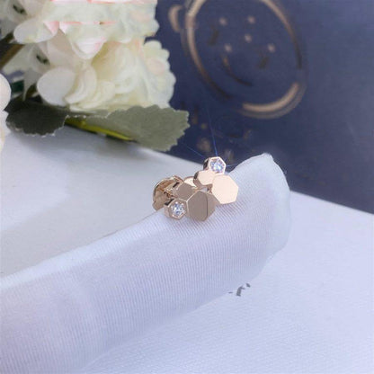 [⭐Miroze]BEE LOVE PINK GOLD DIAMOND EARRINGS