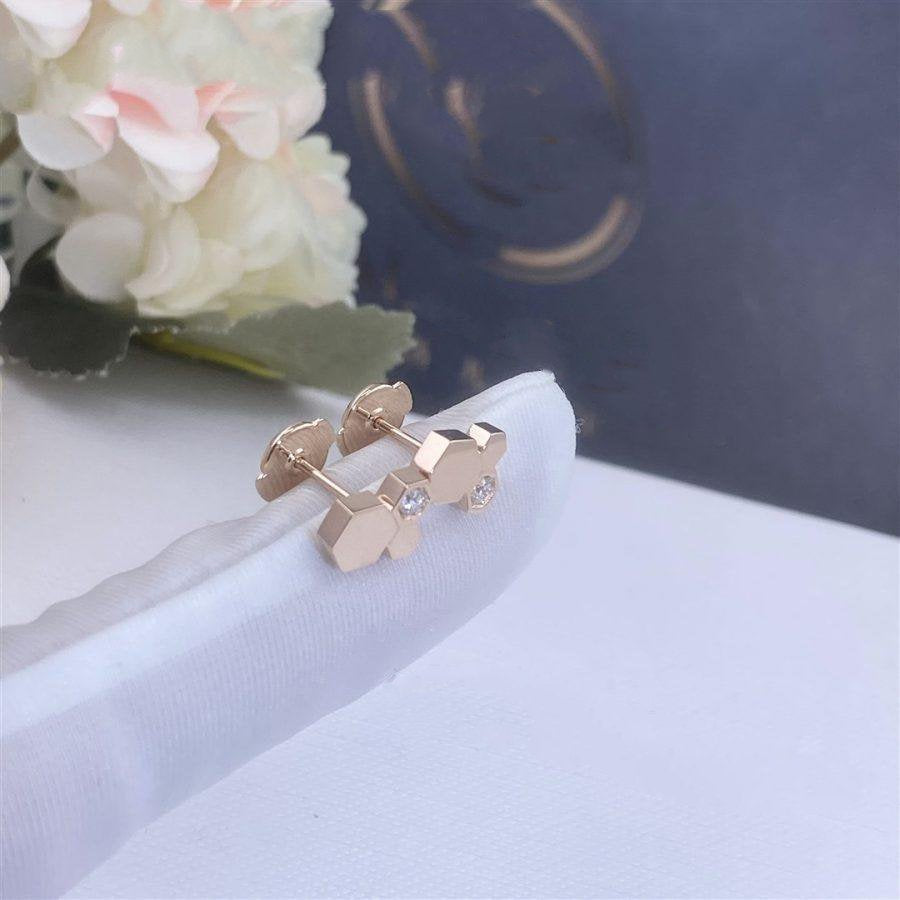 [⭐Miroze]BEE LOVE PINK GOLD DIAMOND EARRINGS
