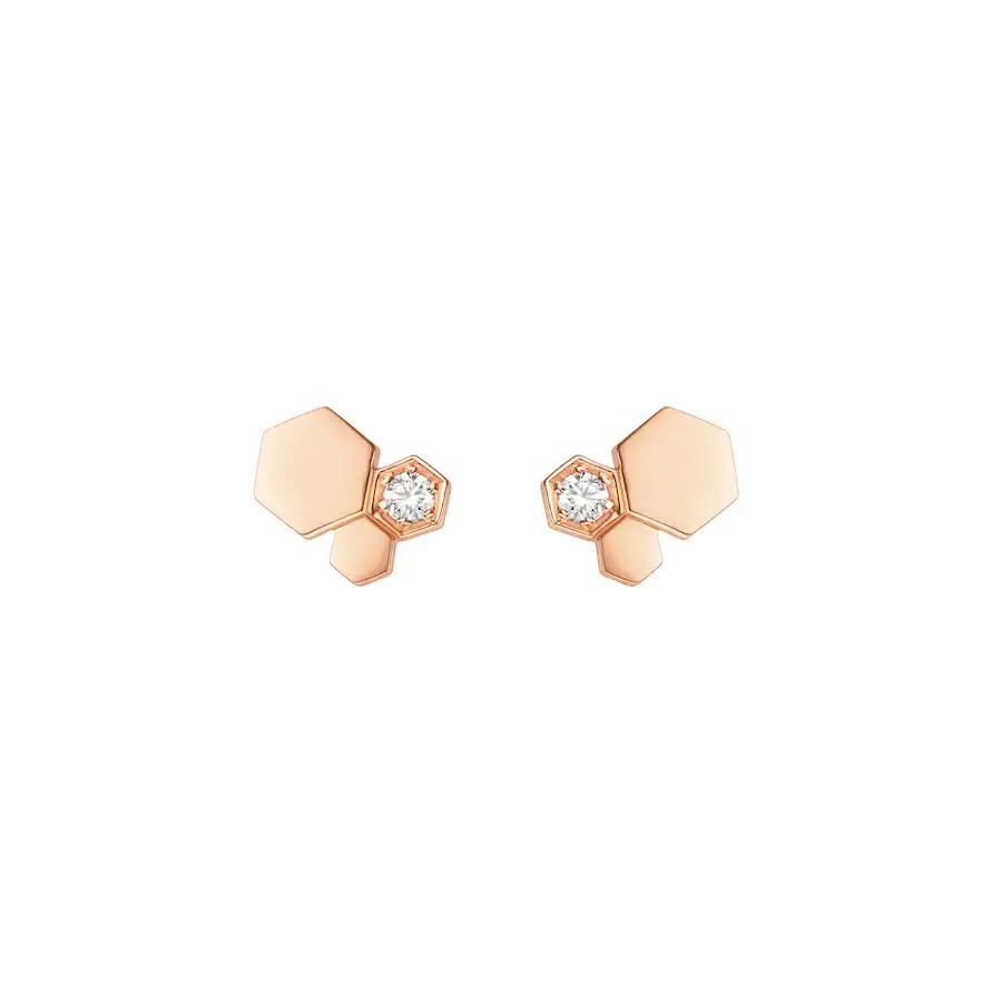 ⭐Miroze BEE LOVE PINK GOLD DIAMOND EARRINGS